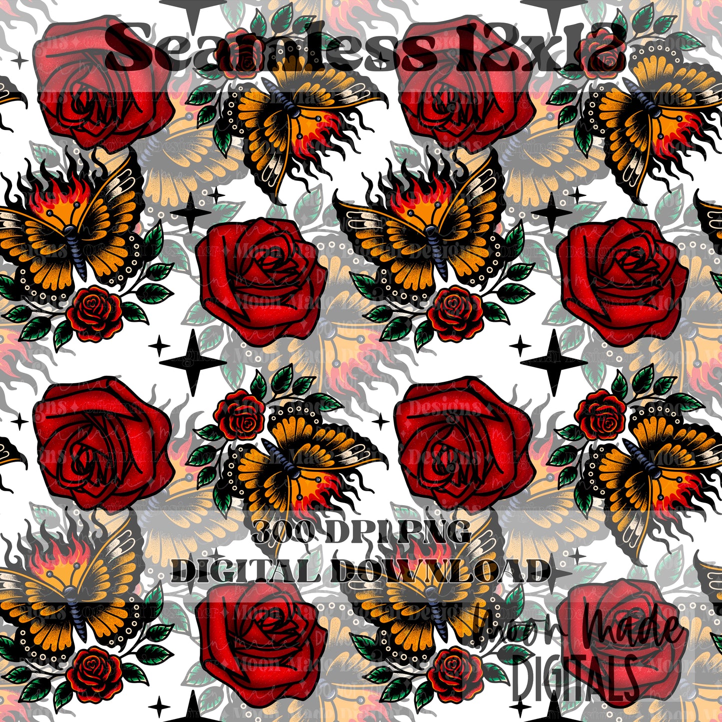 Dont set yourself on fire white seamless