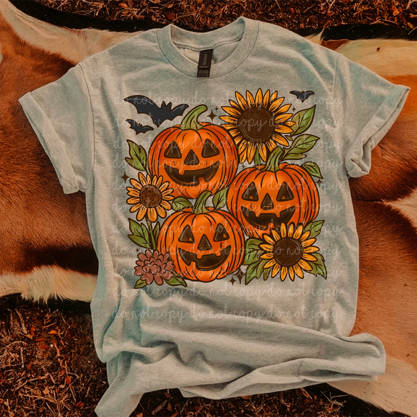 Pumpkin sunflower w/Sleeve Design PNG