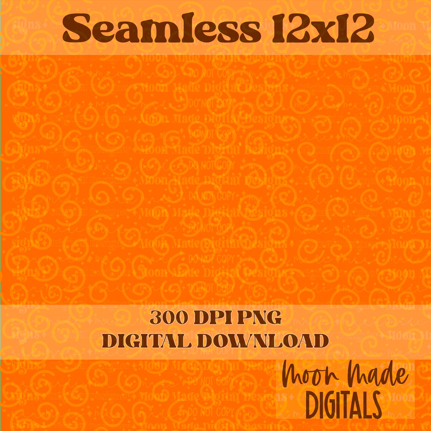 Orange swirl seamless