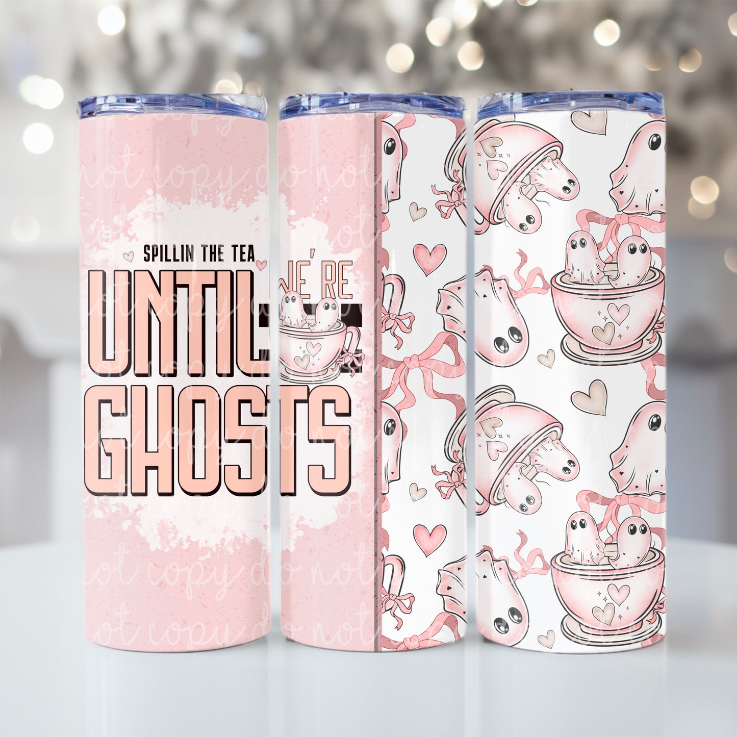 Spillin tea ghosts Tumbler Wrap