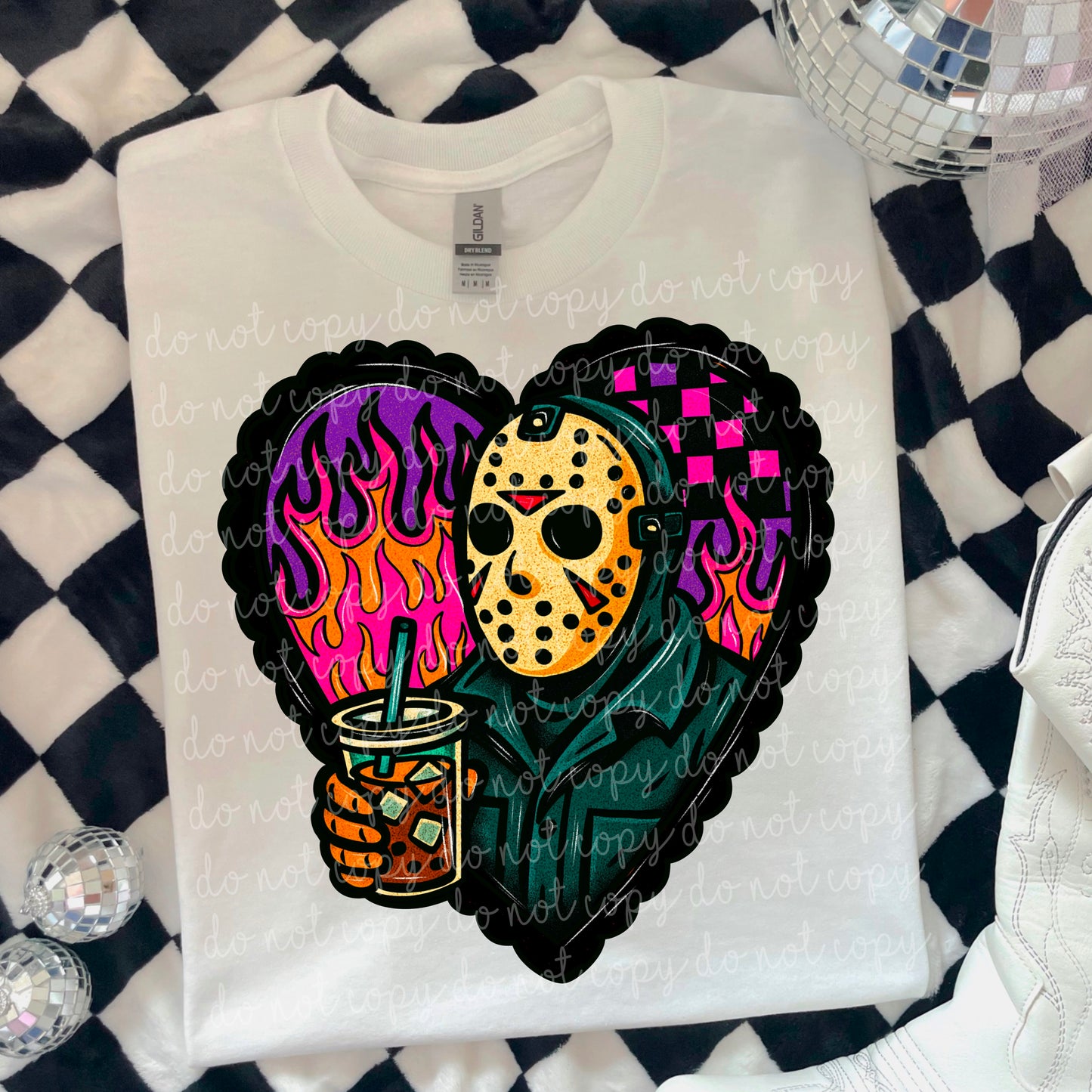 Jason Horror Coffee Heart PNG