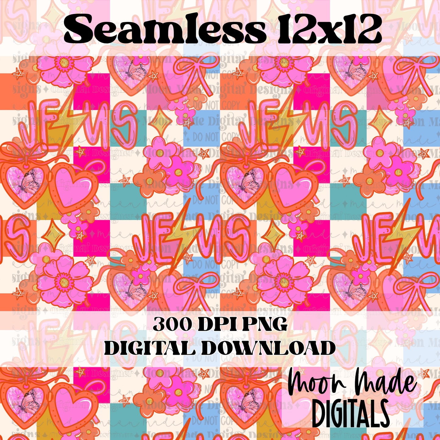 Jesus Collage Seamless