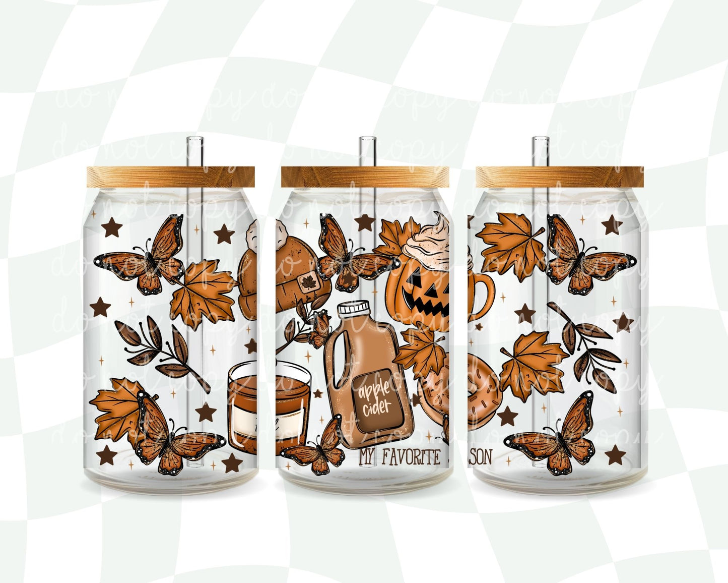 My favorite season 16oz Glass Wrap