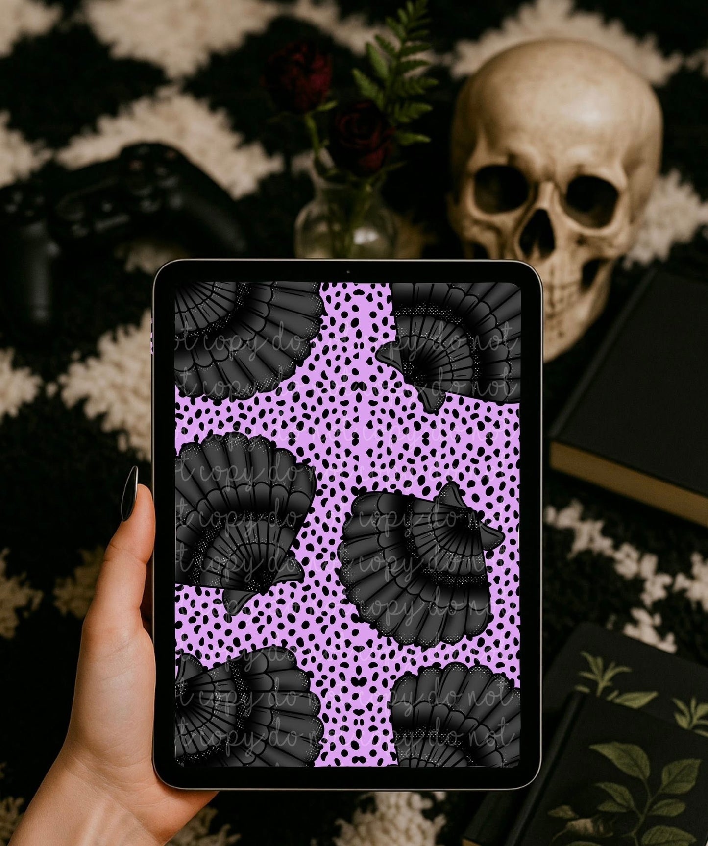 Black Shell Purple Seamless