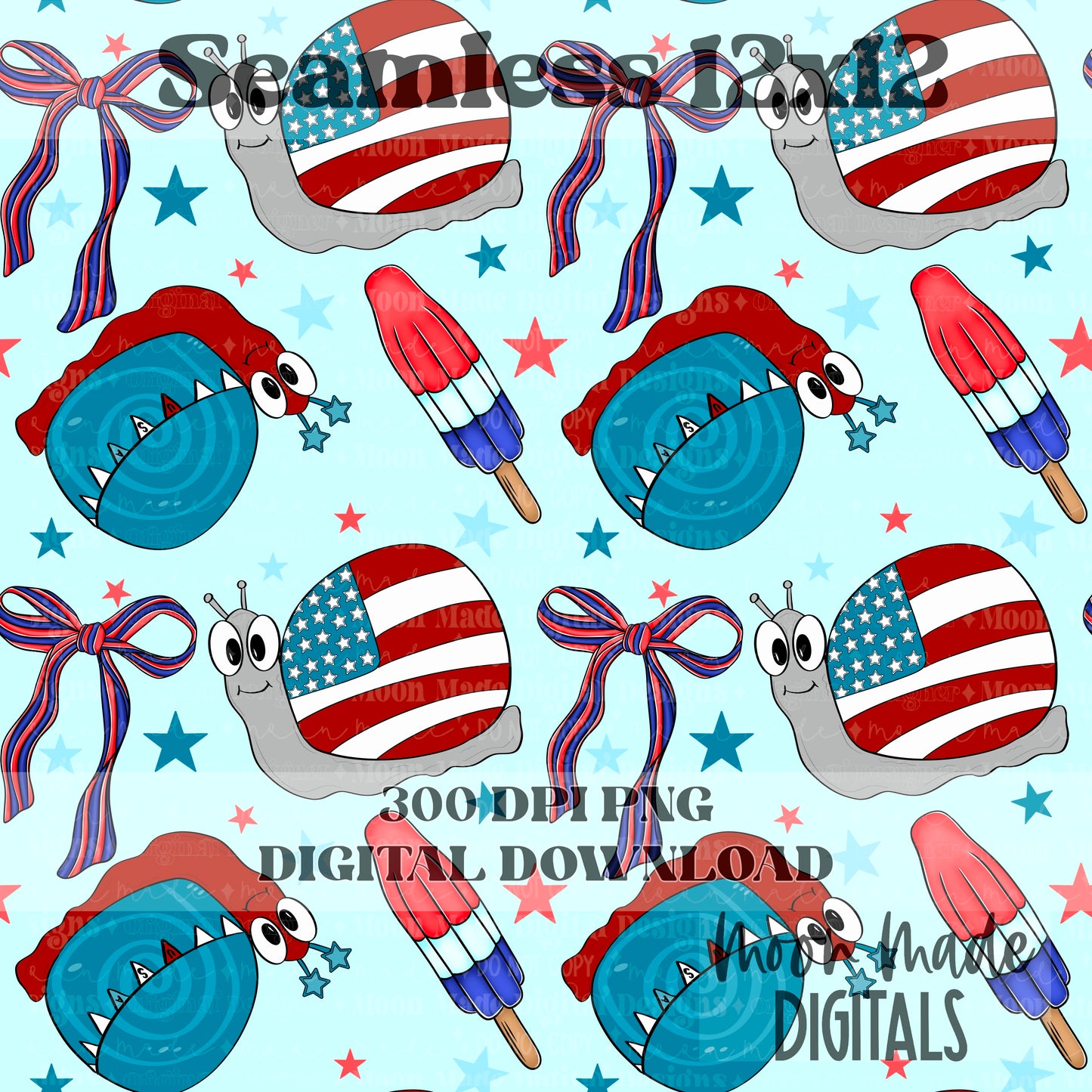 Freedom snail Seamless