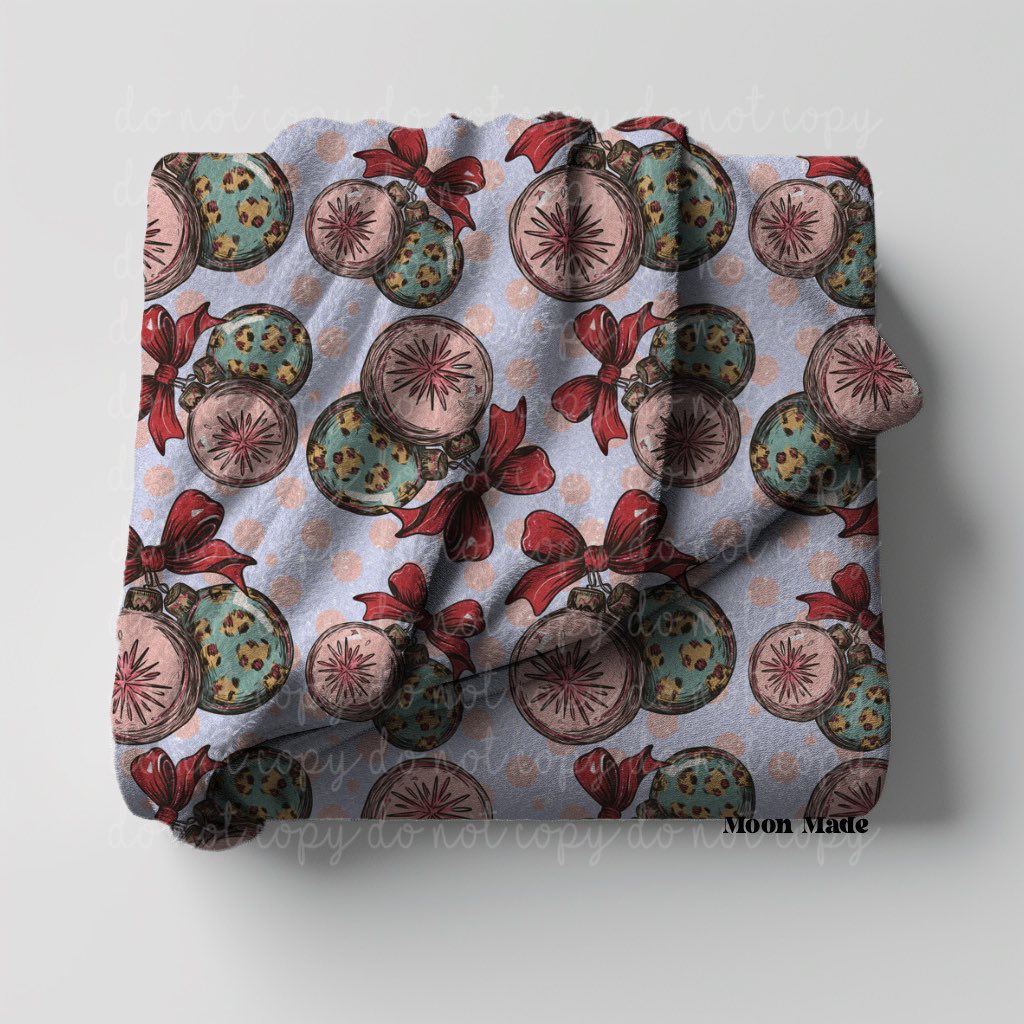 Vintage Christmas Ornaments Seamless