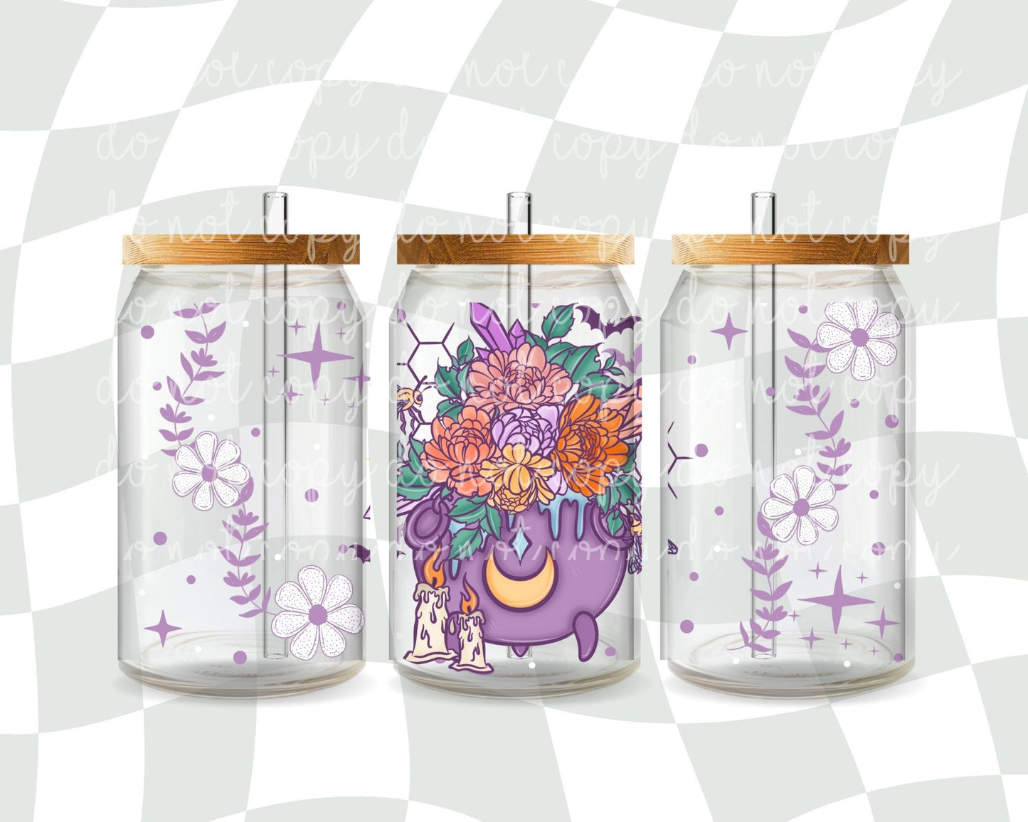 Floral Bee Cauldron 16 oz