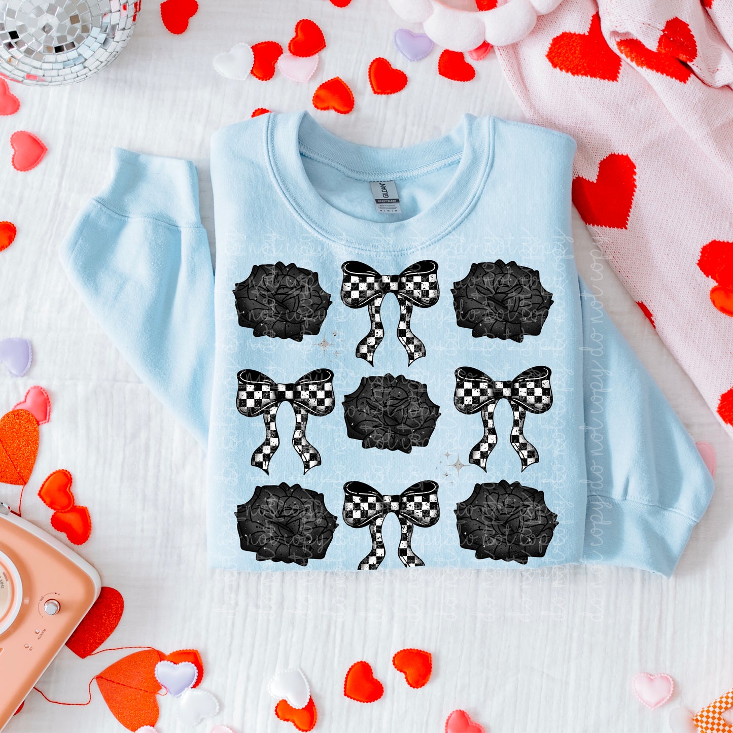 Checkered bows  PNG