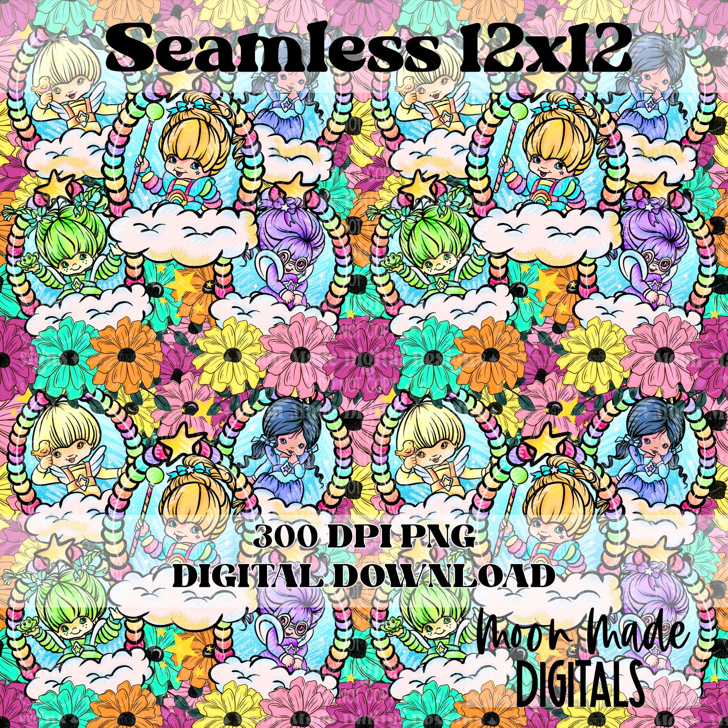 Rainbow Kid Floral seamless