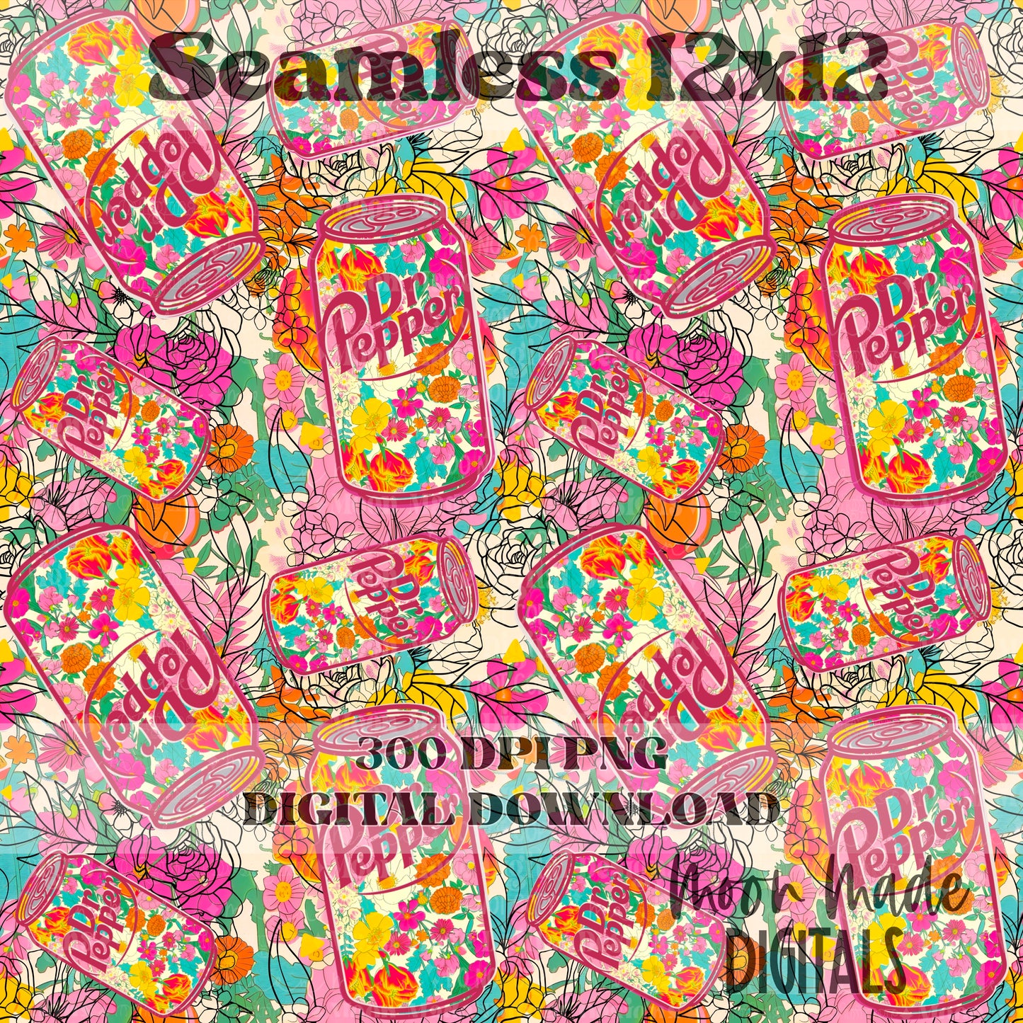 Floral Dr Prune seamless