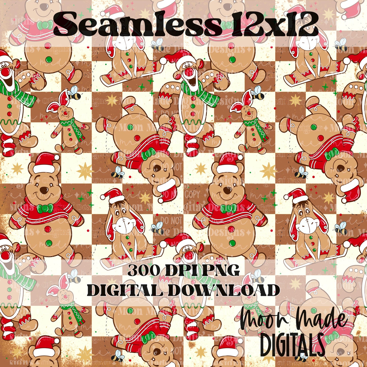 Hundred Acre Woods check Seamless