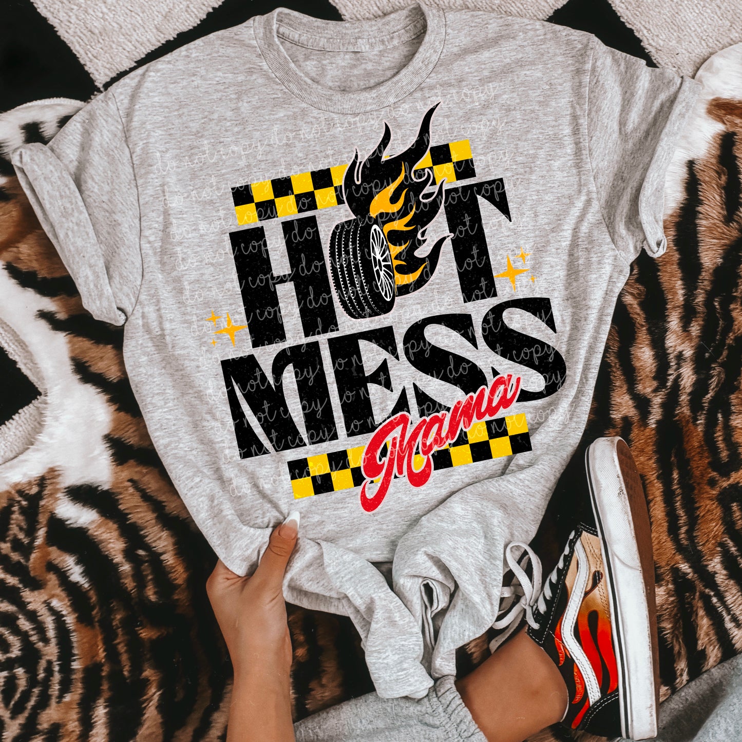 Hot mess mama & mini w/ sleeves PNG