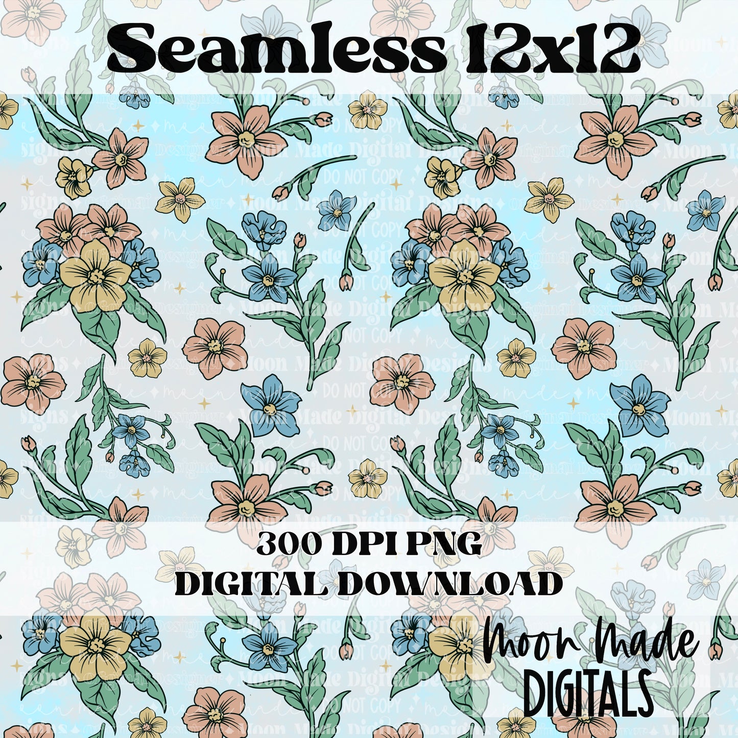 Vintage floral seamless
