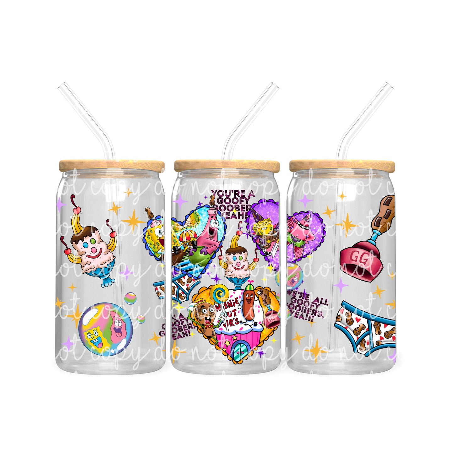 Goofy Goober 16oz Glass Wrap