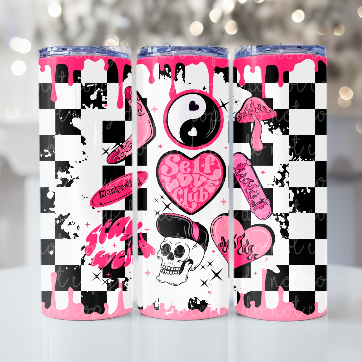 Stay weird collage Tumbler Wrap