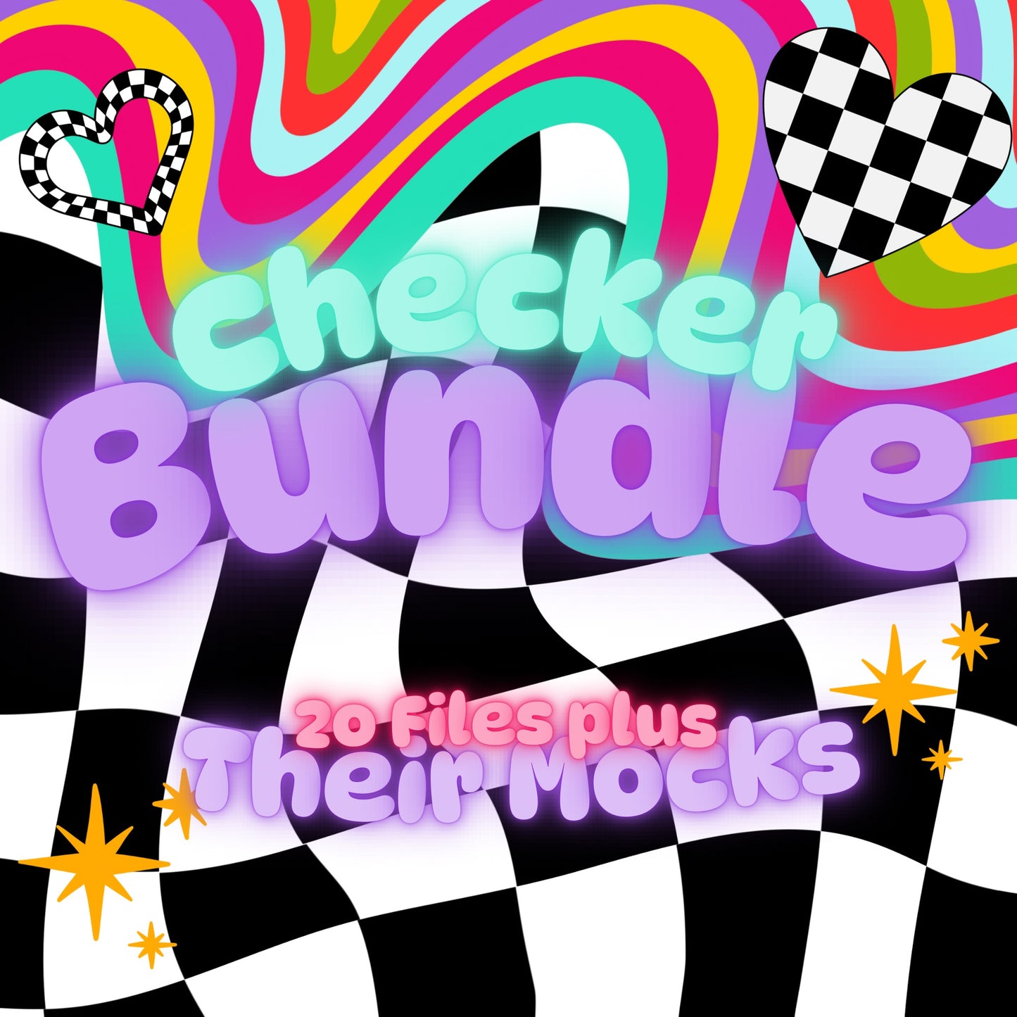 Checker Bundle ( regular & distressed versions in bundle)