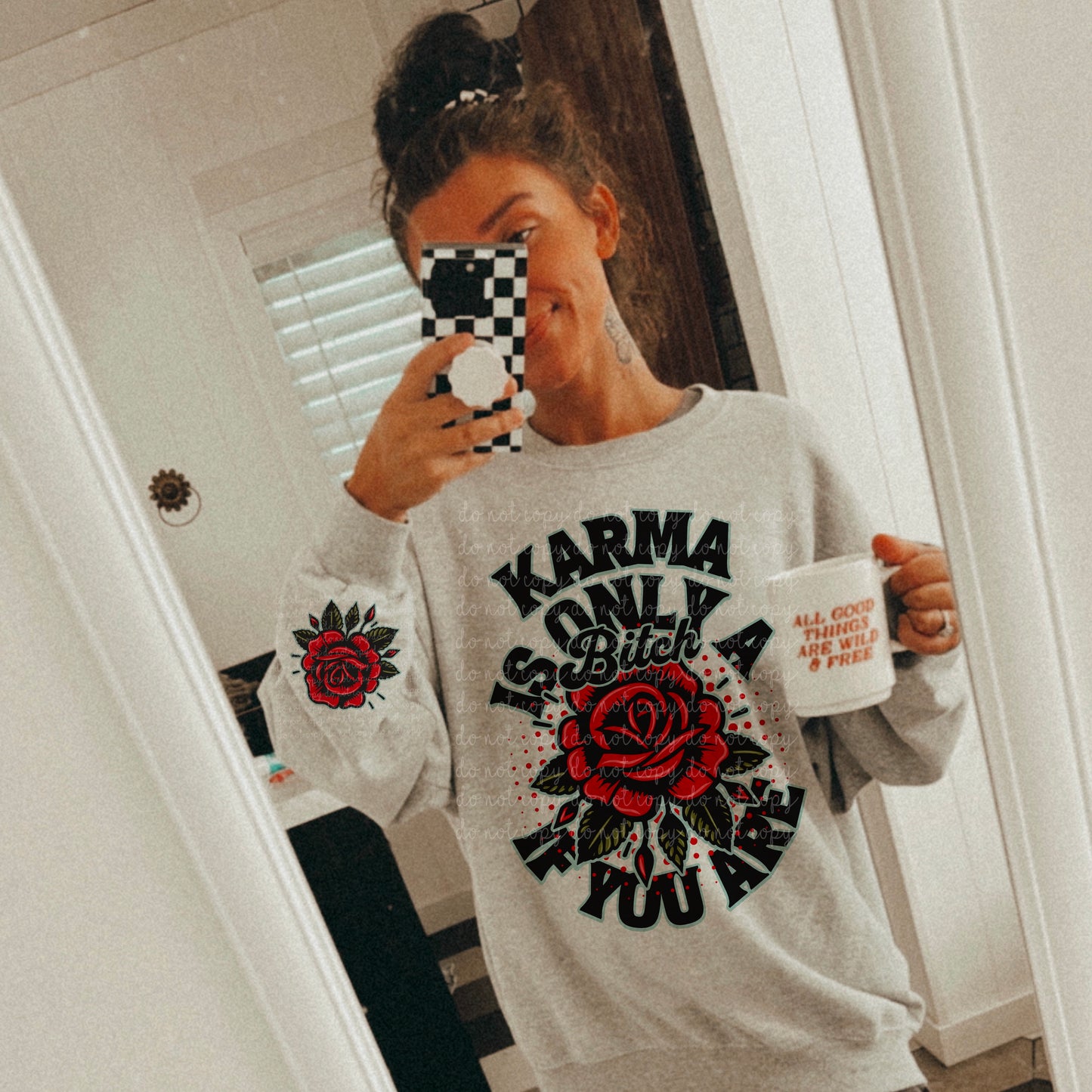 Karma is a bitch w/ pocket PNG