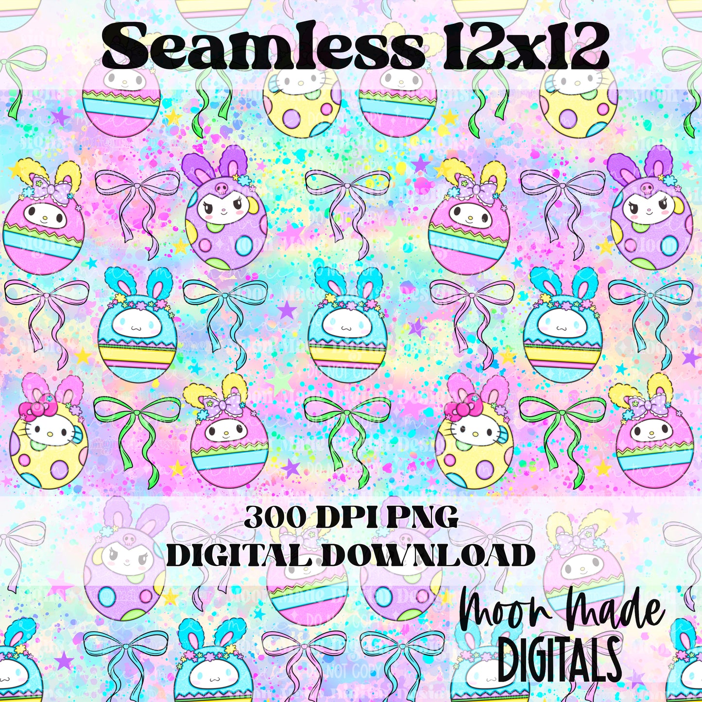 Kitty Easter Seamless