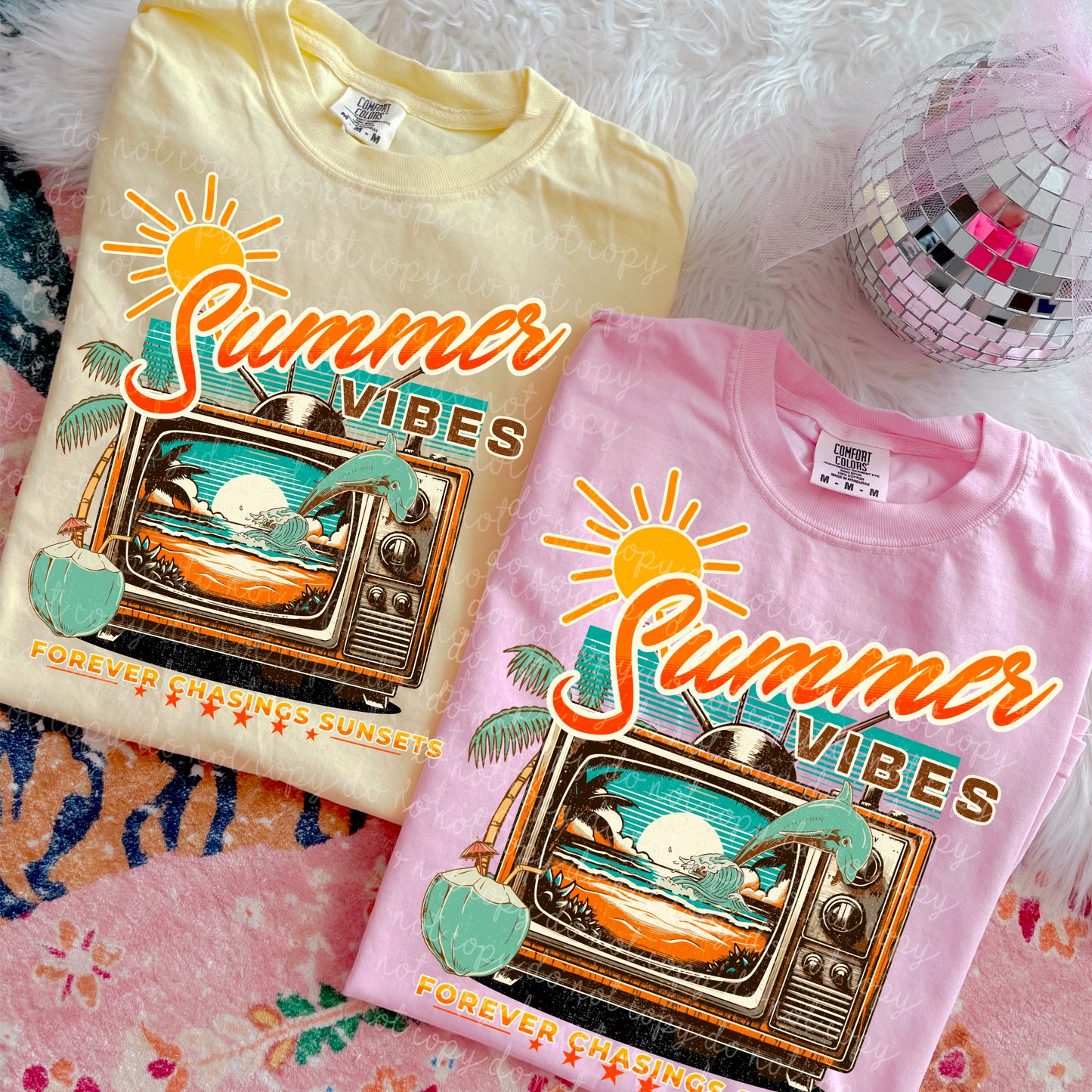 Retro summer vibes PNG