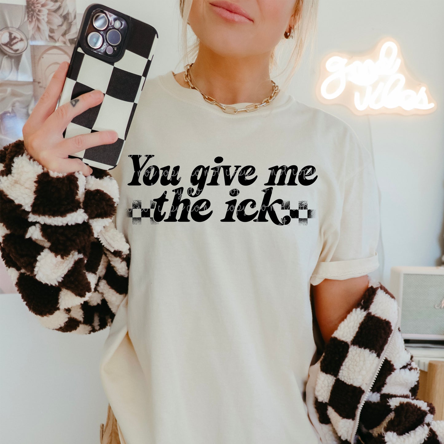 You Give me the Ick ( Black & White) PNG