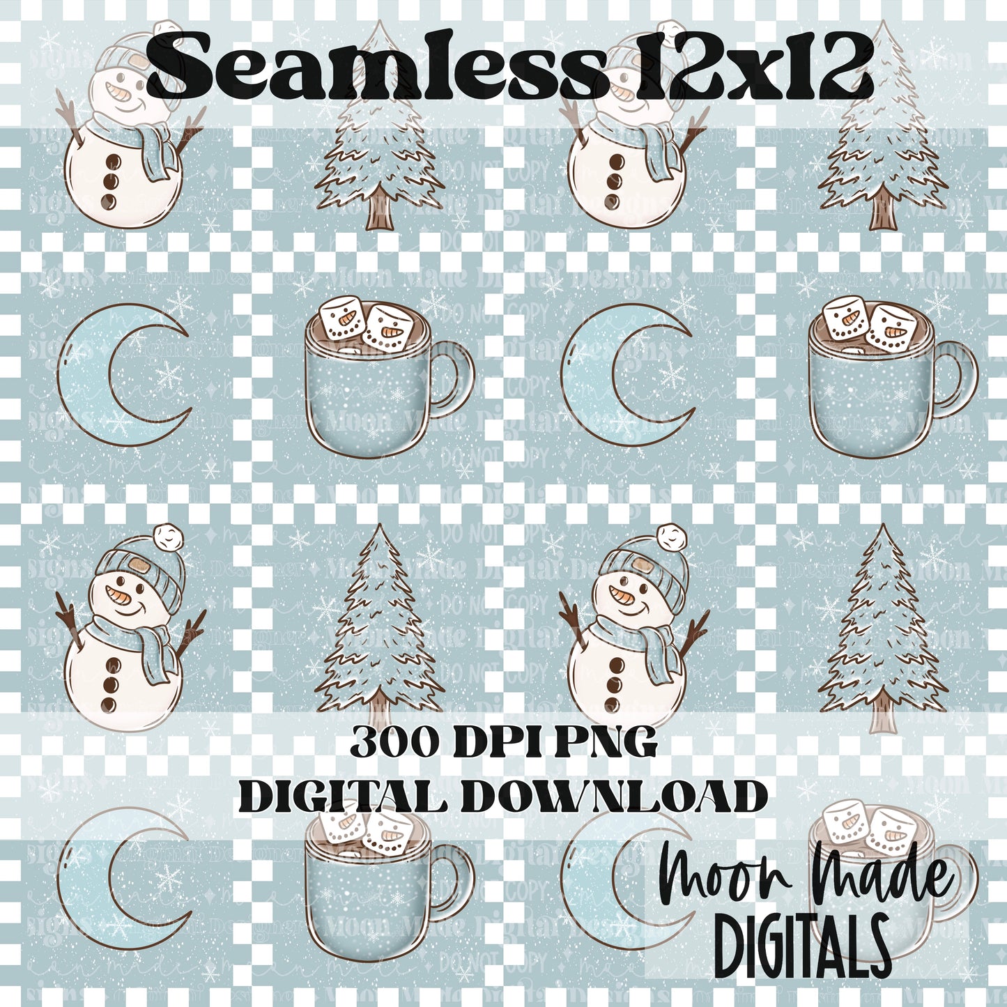 Winter checker seamless