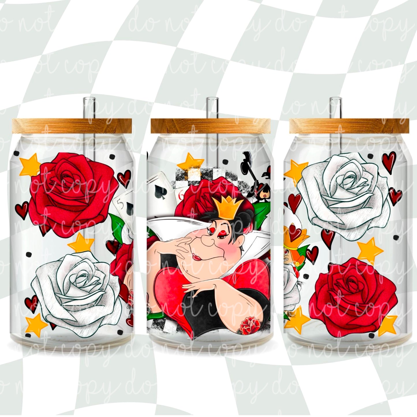 Red Queen floral 16 oz