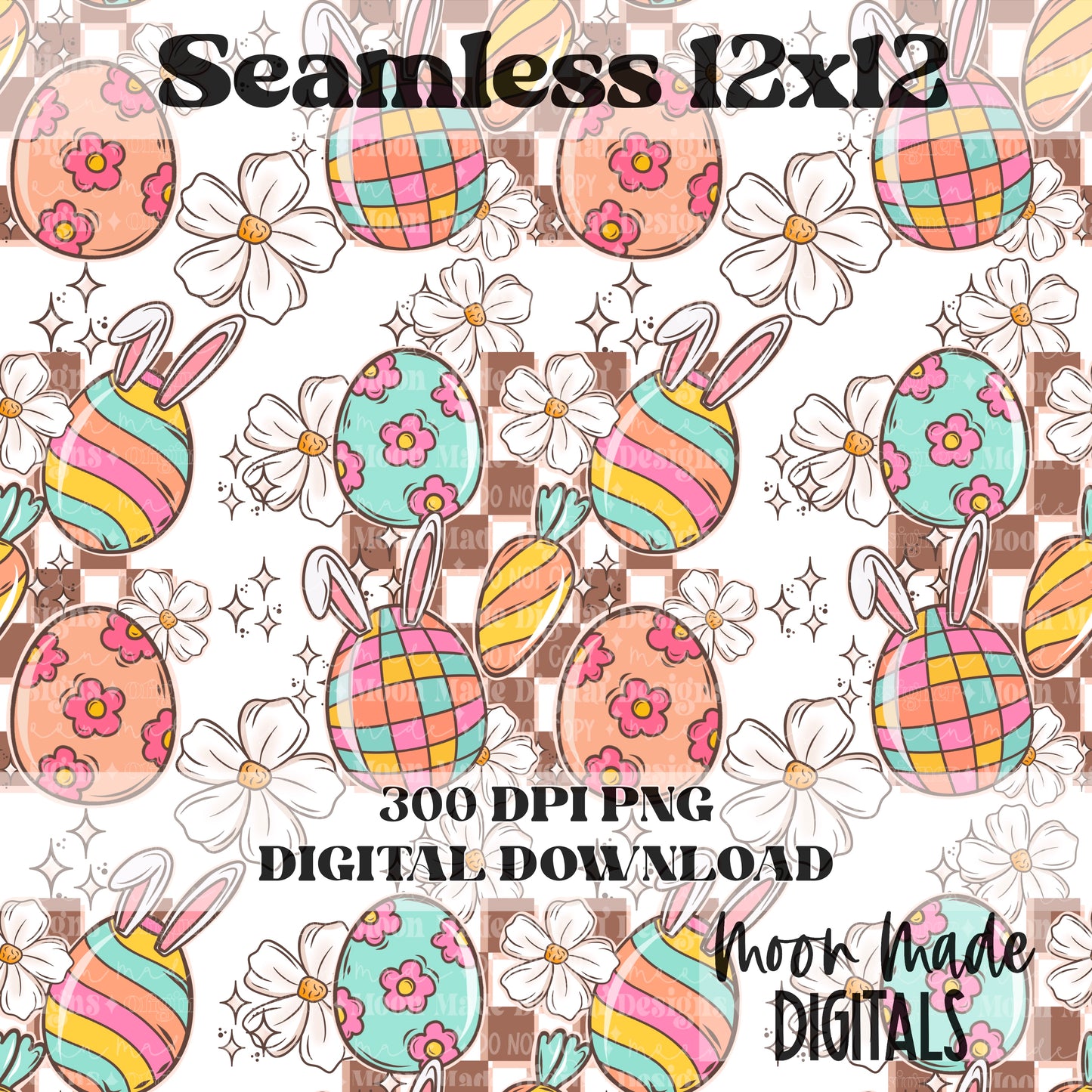 Muted retro egg seamless