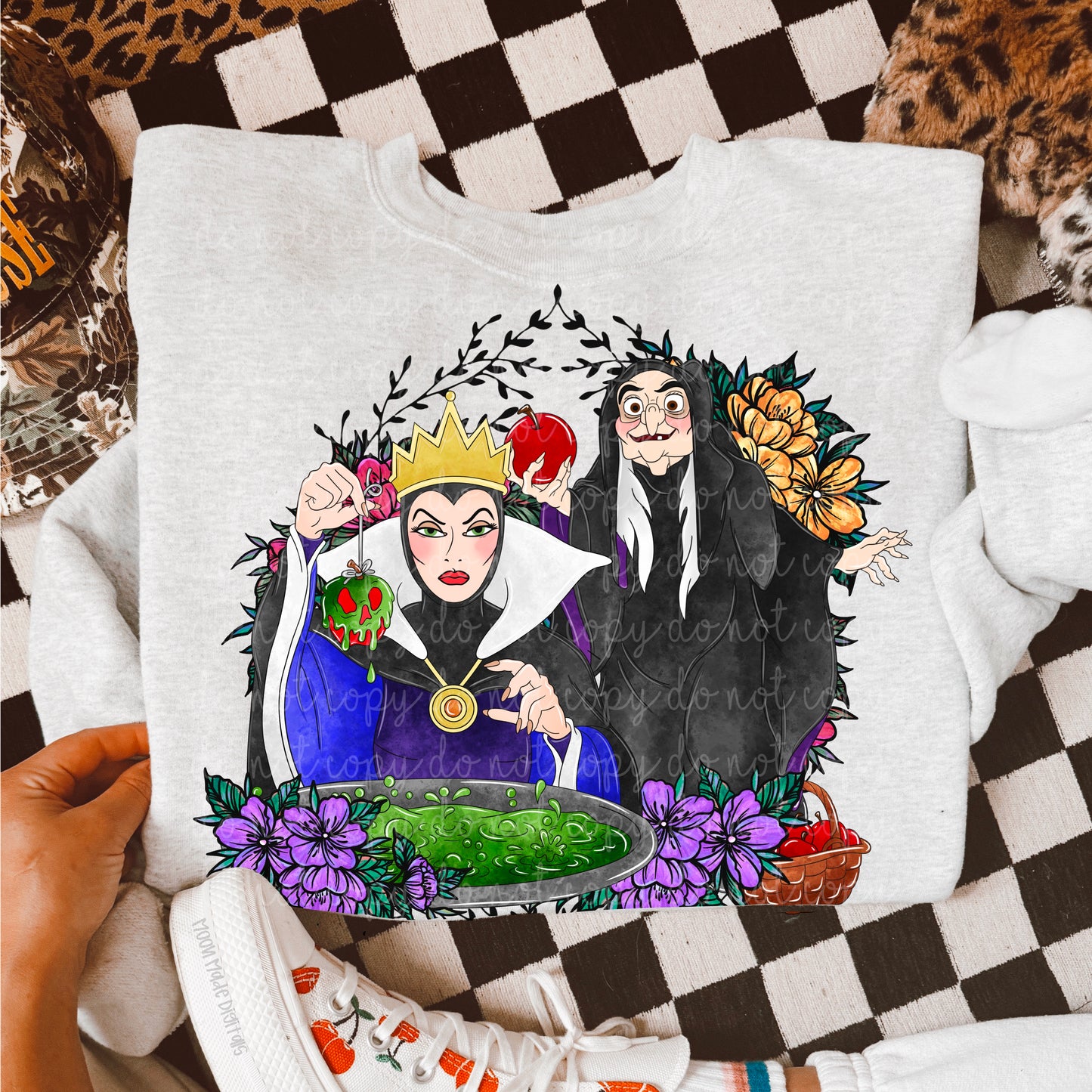 Evil queen hag floral PNG