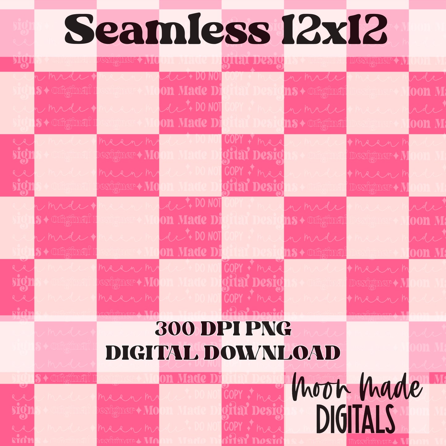 Pink and Cream Check seamless