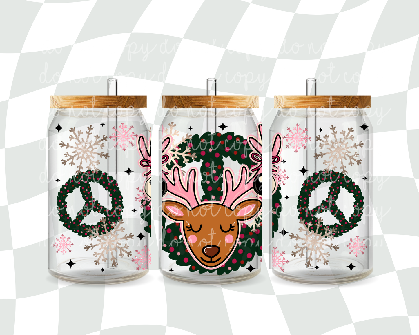 Yin Yang Reindeer 16 oz