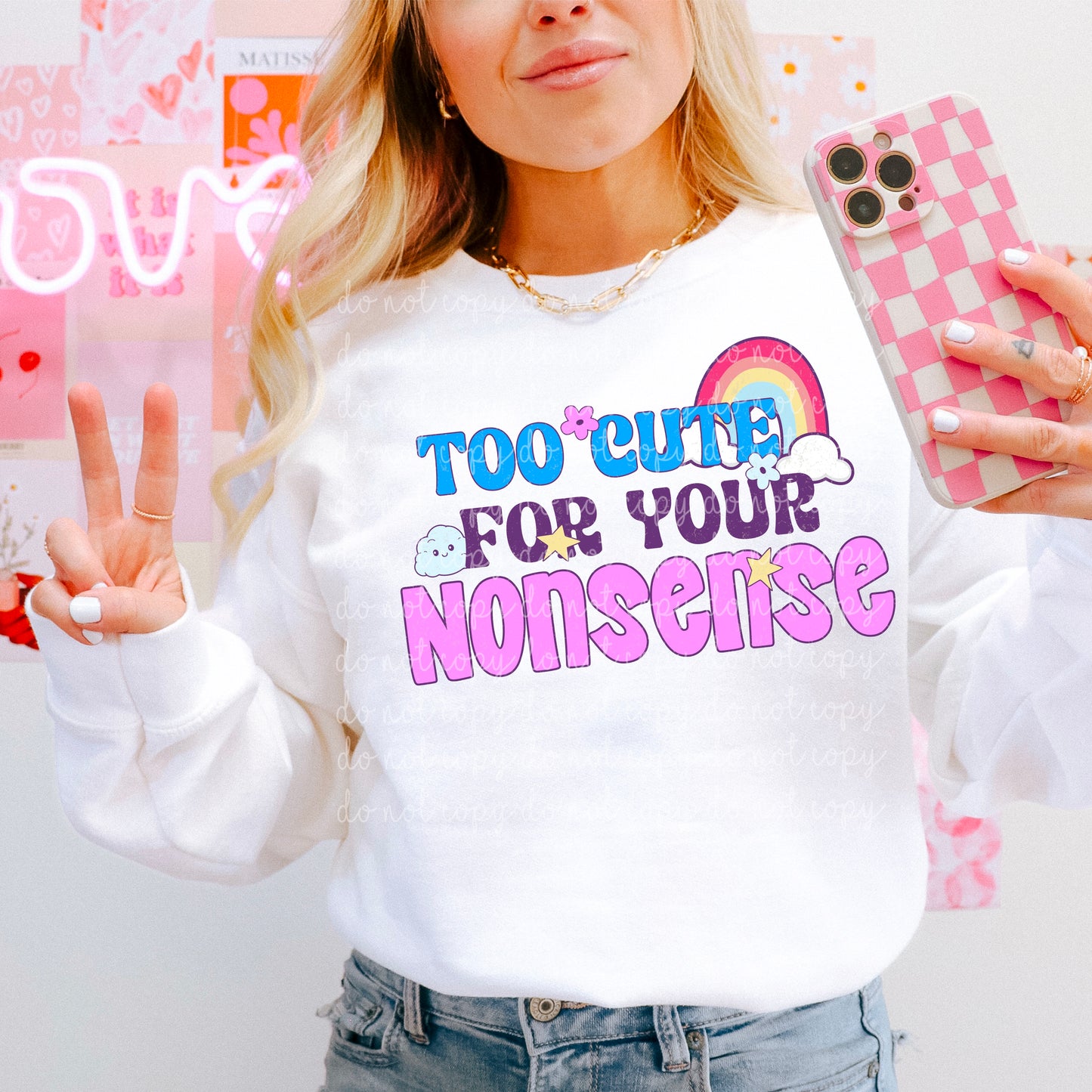 Too cute for your bullshit &nonsense versions  PNG