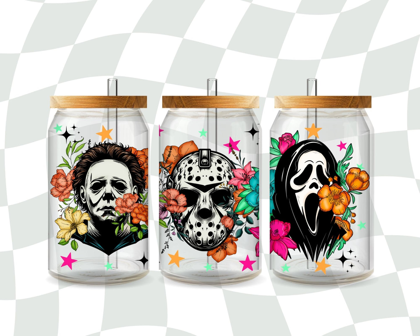 Spring floral horror 16 oz
