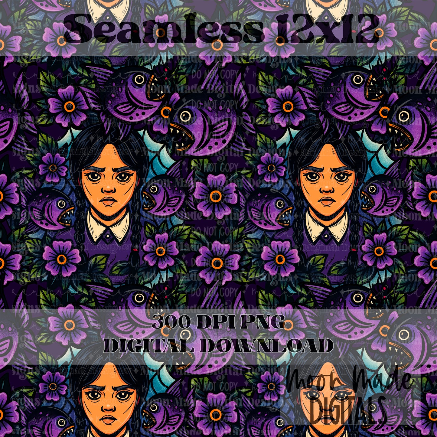 Wednesday Pirhana Seamless