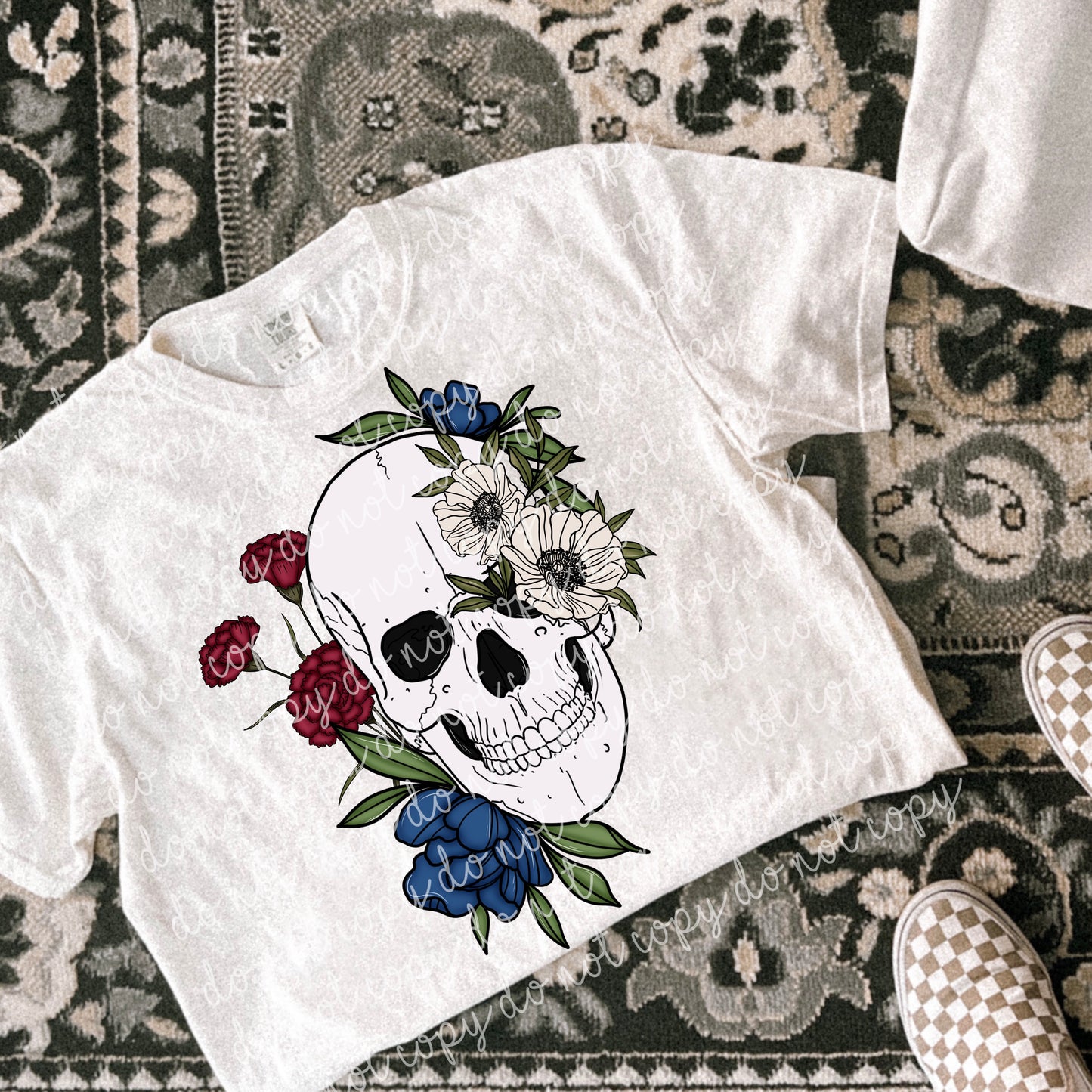 Floral Skull PNG