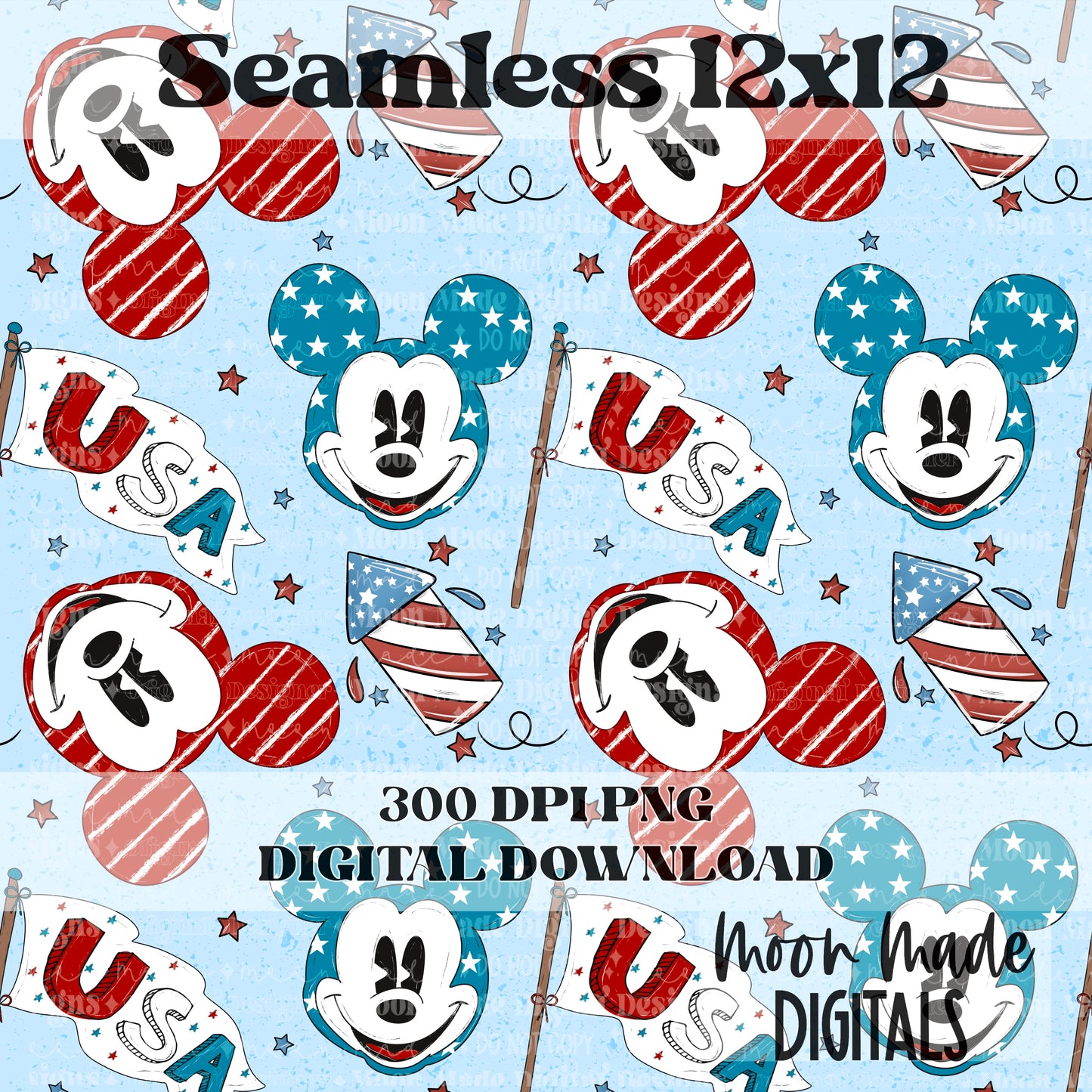 Retro Fourth Mouse Seamless