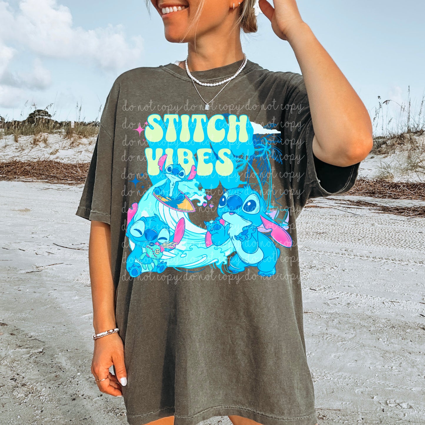 Blue Alien Vibes PNG