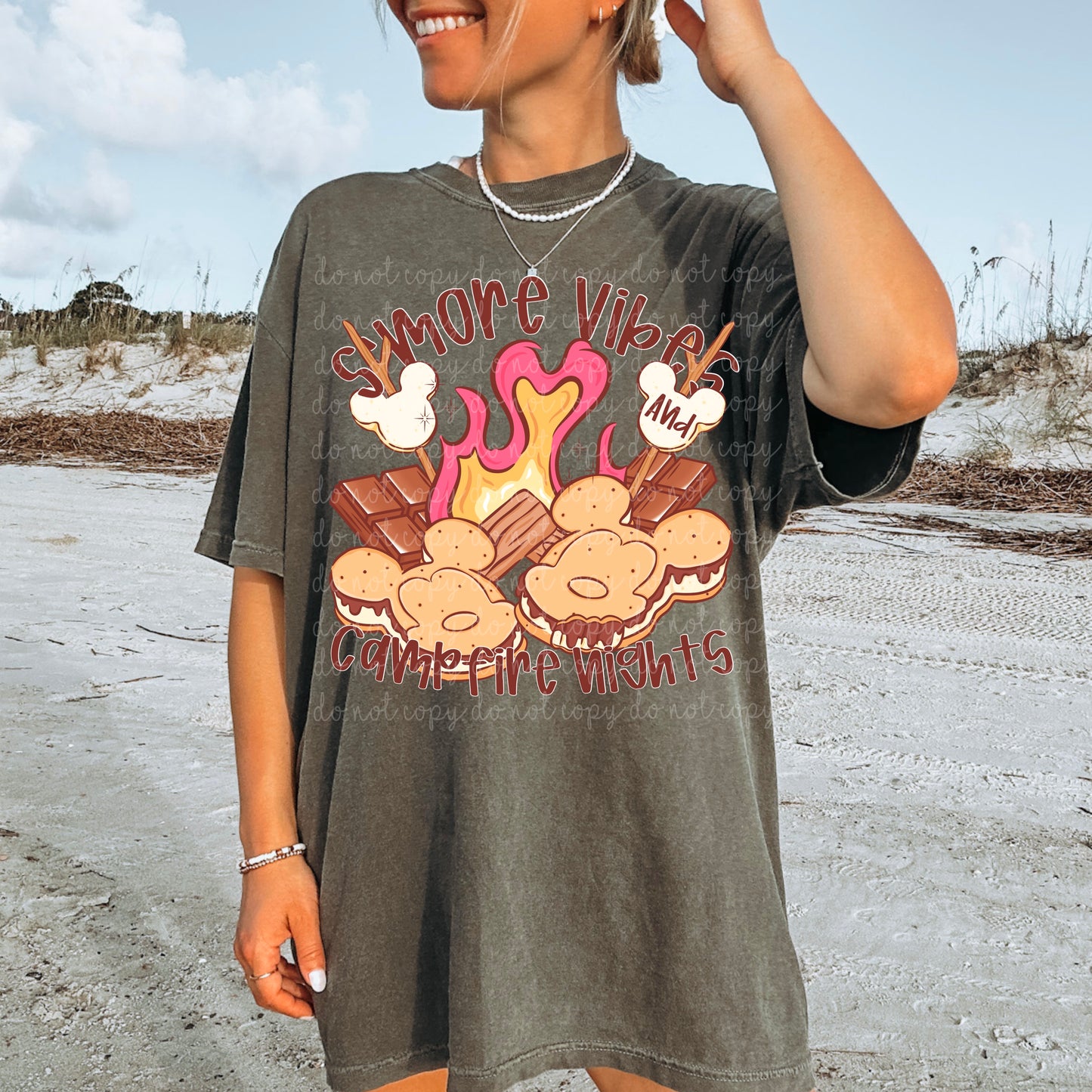 S'more Vibes Campfire Nights PNG