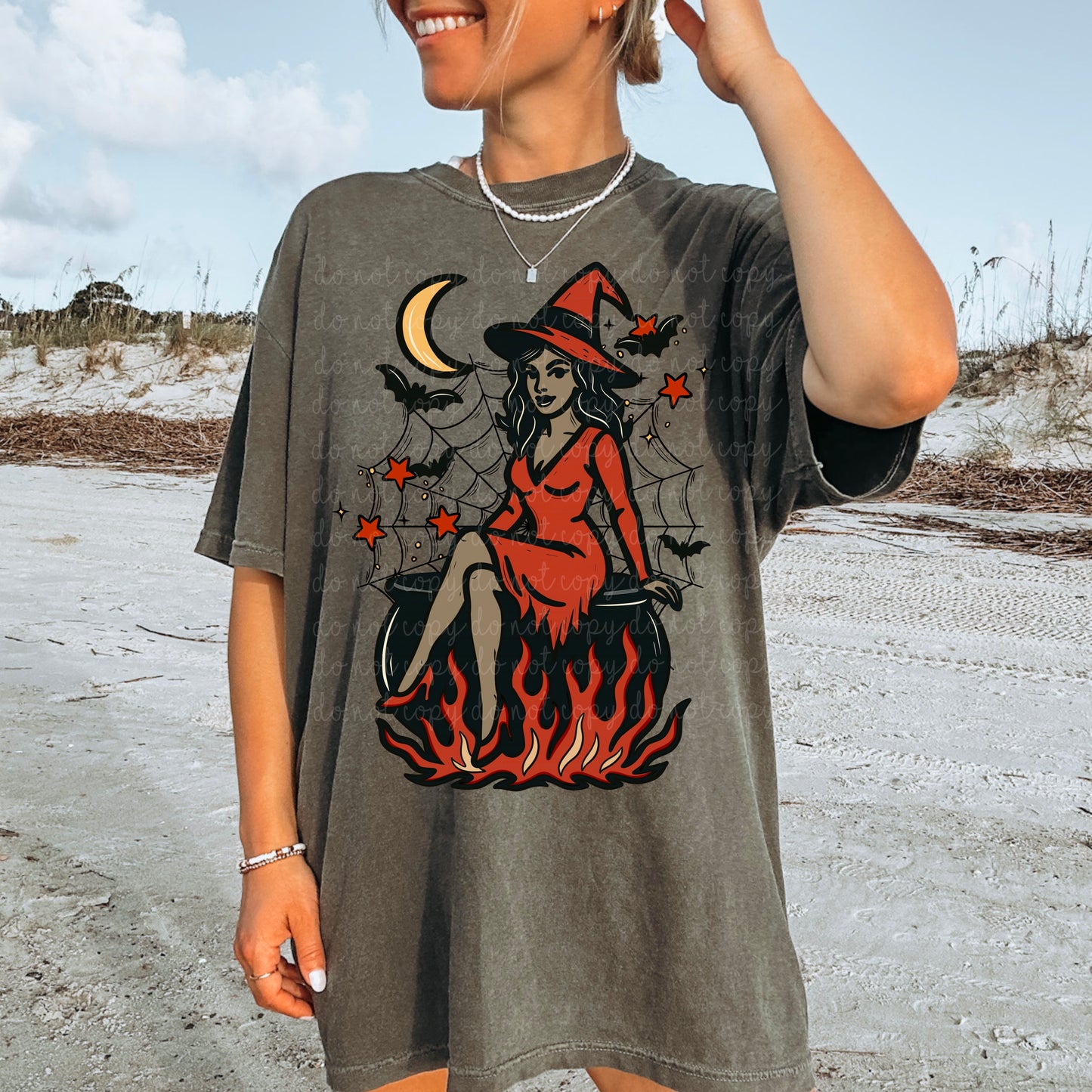 Witch and Cauldron PNG (3 different tones)