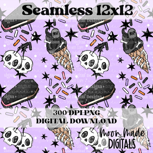 Spooky Ice Cream Seamless