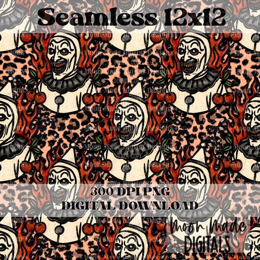 Art Cherry Leopard Seamless