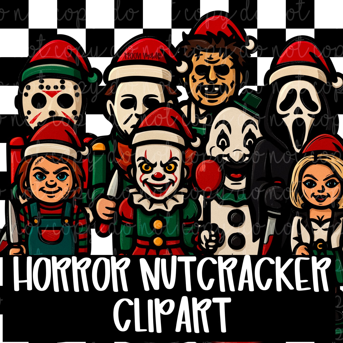 Horror Nutcracker Clipart Bundle (8 files)