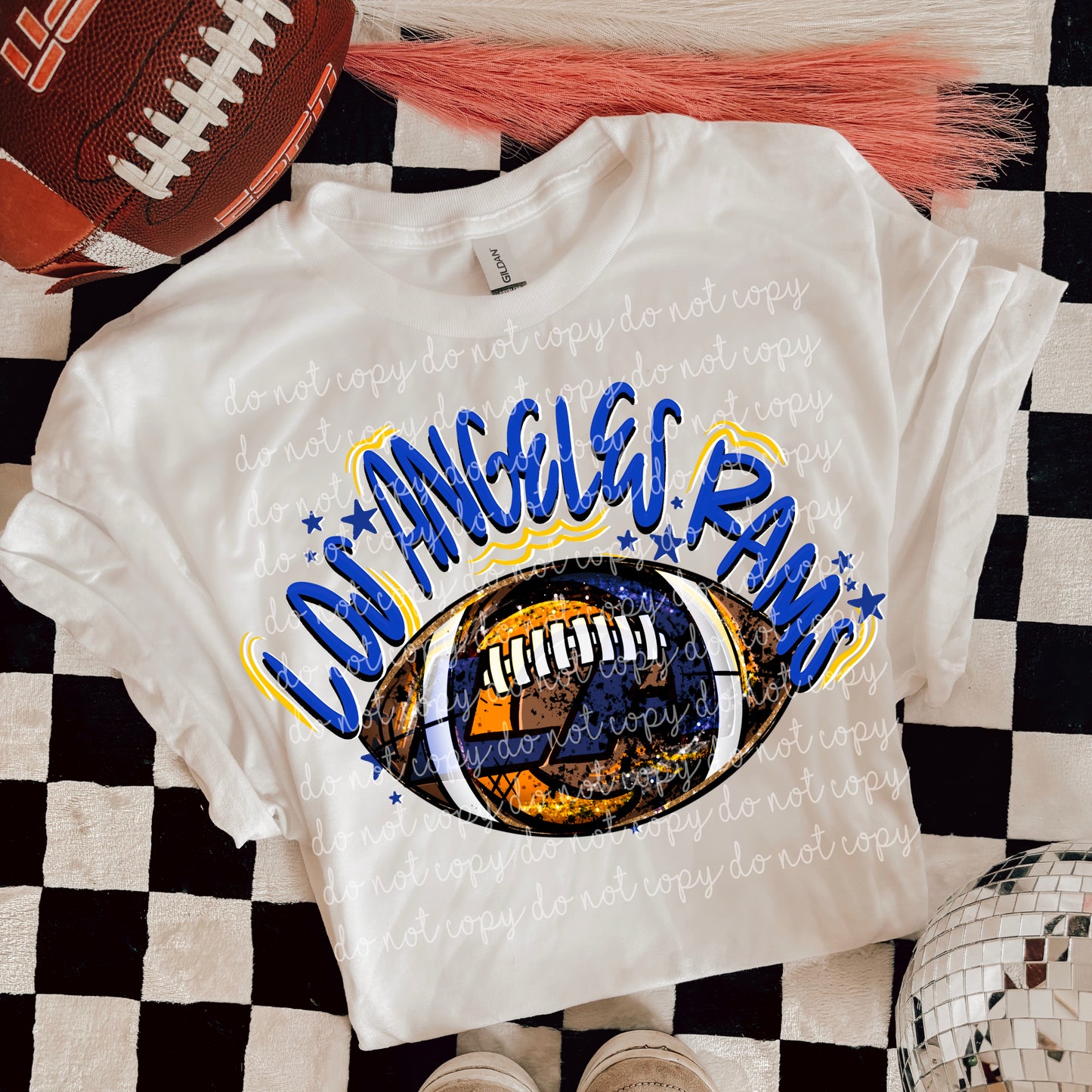 LAR Football (both glitter and no glitter) PNG