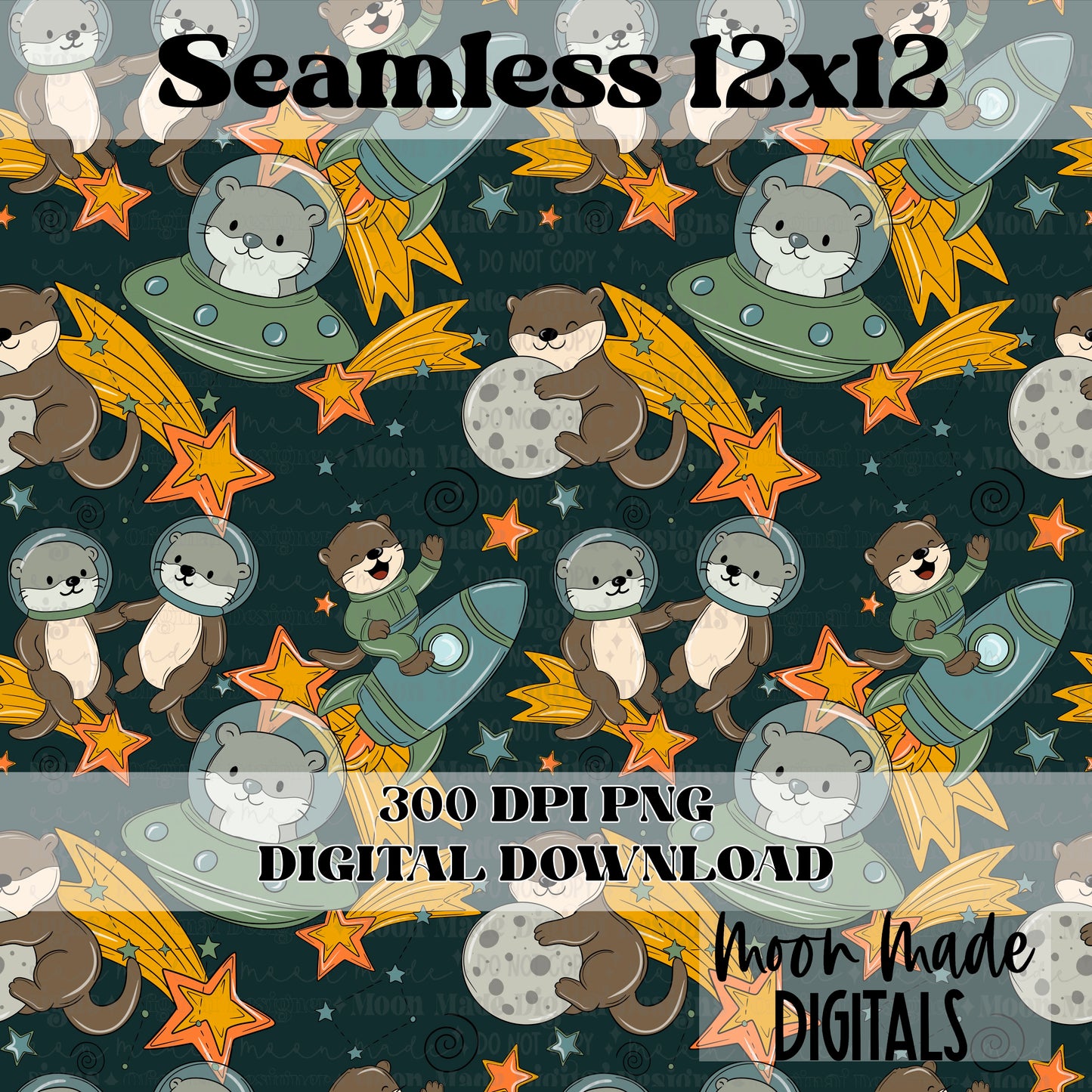 Space Otter Seamless