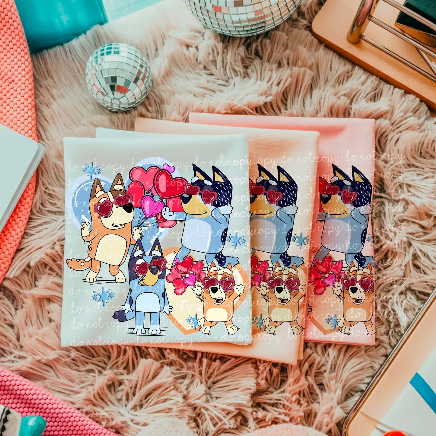 Blue Dog Valentine PNG