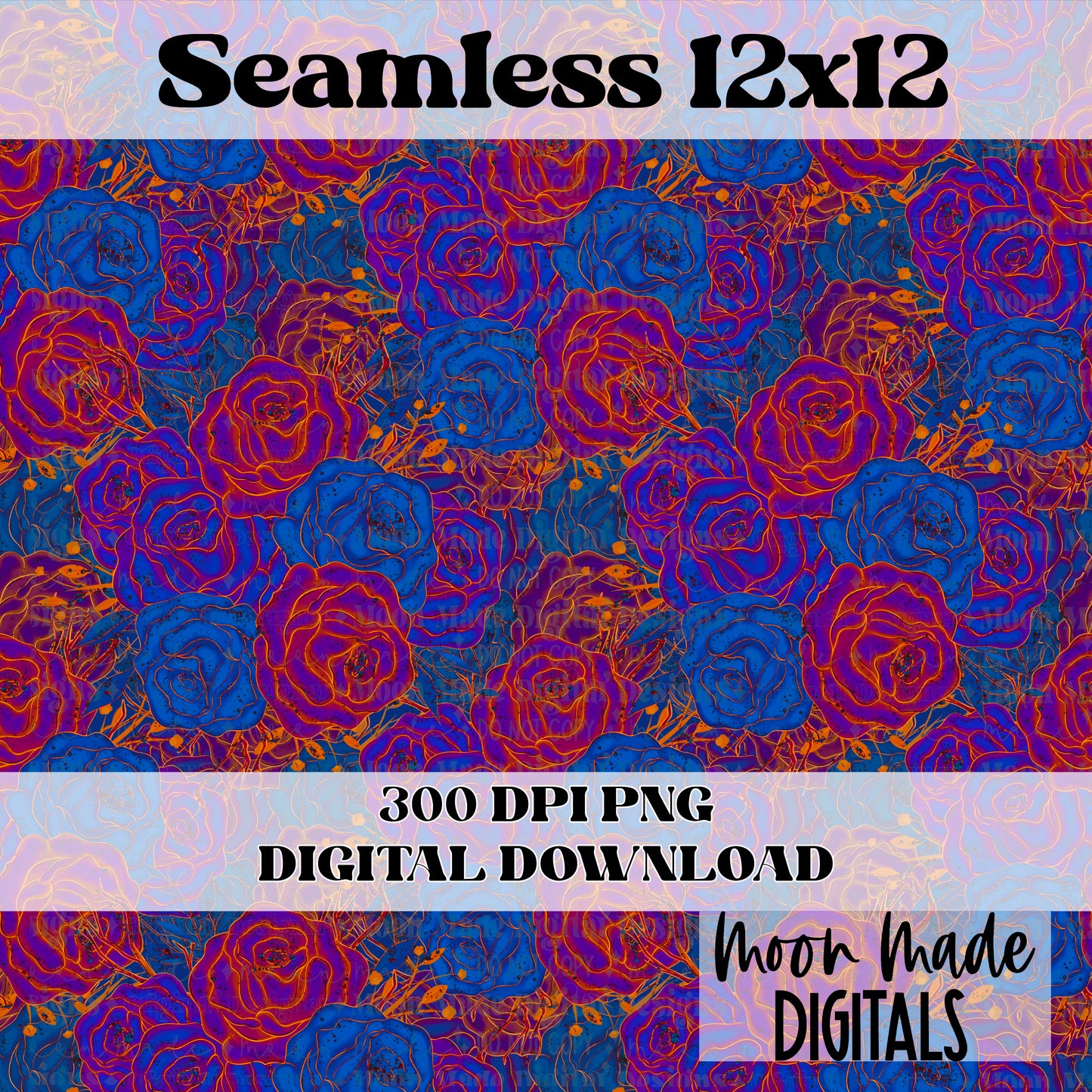 Dancing Ghosts Flowers Only Seamless