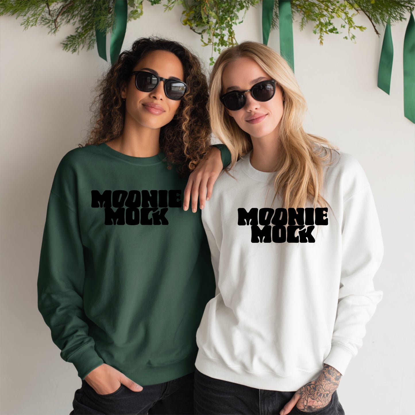 Green and White Crews2 Mockup