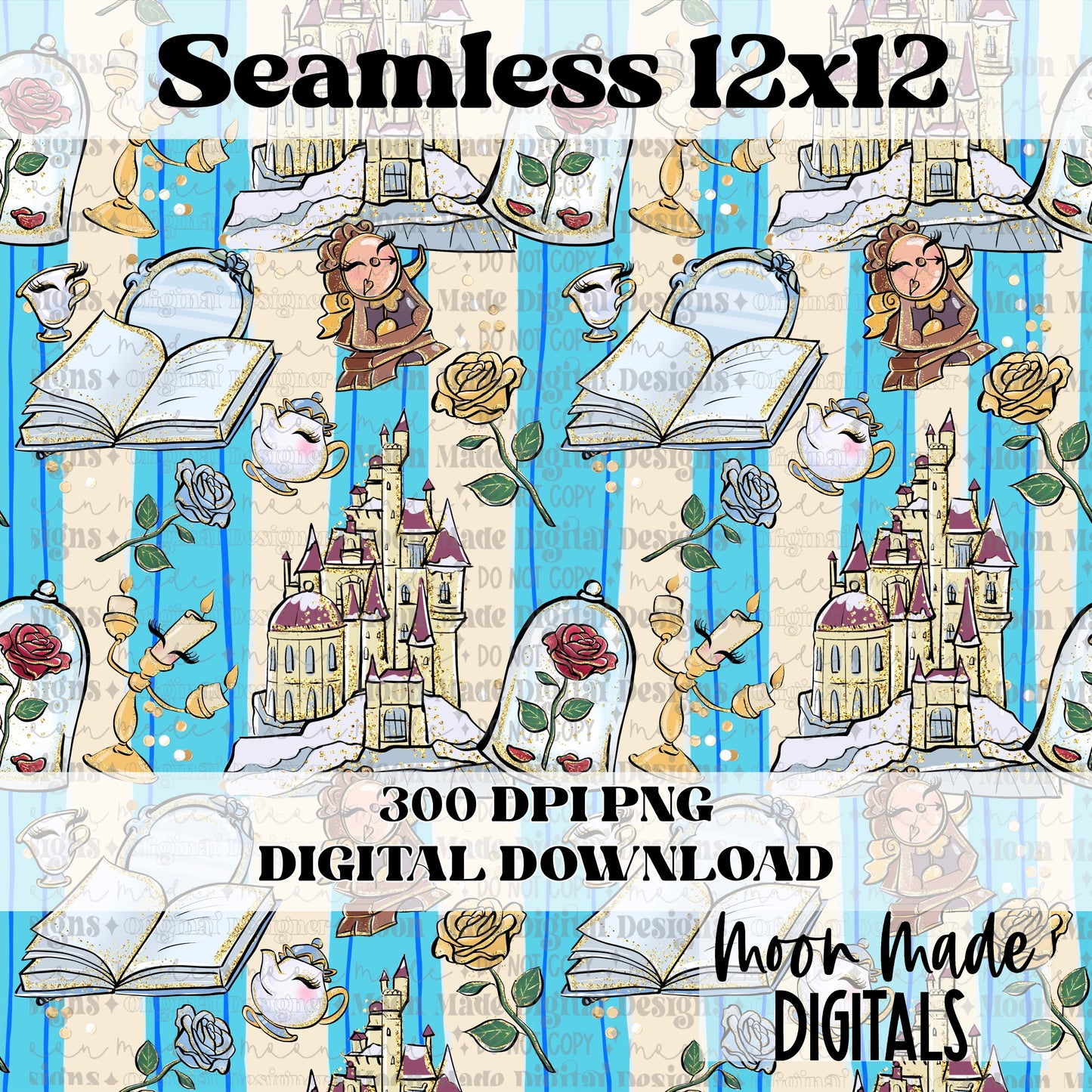 Belle and Beast Seamless