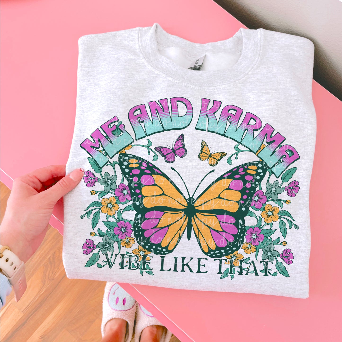 Me and Karma Vibe Like That PNG