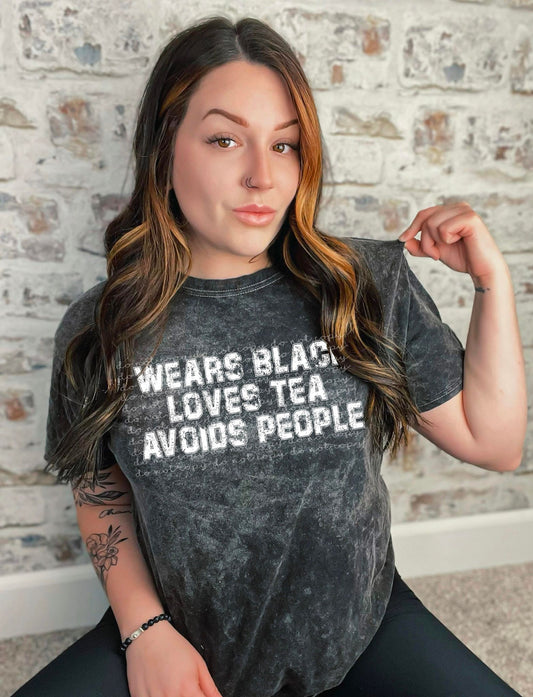 Single color Wears Black Loves Tea Avoids People