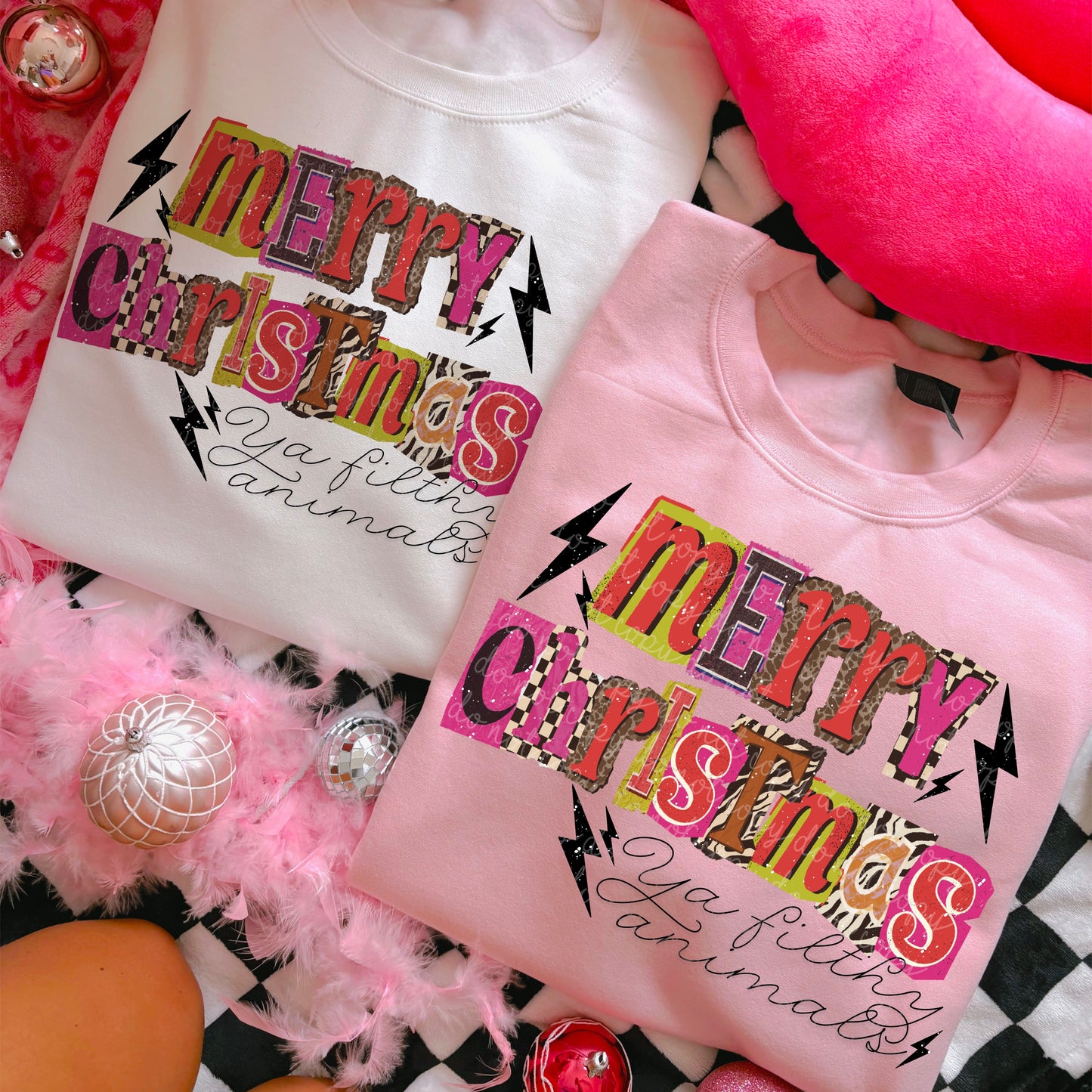 Trendy Merry Christmas PNG